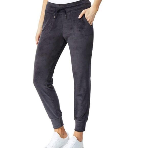 32 Degrees Ladies' Velour Jogger Sweatpant Black XS - Picture 1 of 3
